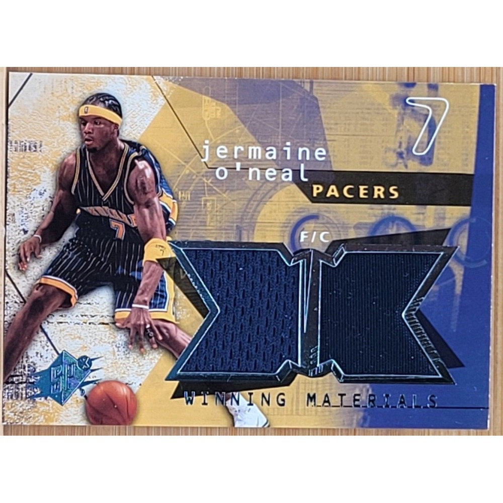 2004-05 SPX JERMAINE O'NEAL WINNING MATERIALS GAME USED JERSEY